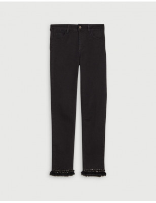 LIU JO - Jeans skinny bottom up con pelliccia sintetica