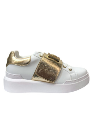 POLLINI - Sneakers Nuke45 bianco/oro